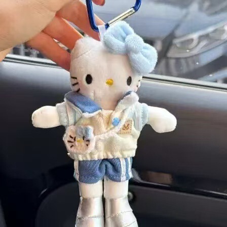 可爱长腿猫挂件kitty包包挂件毛绒玩偶公仔书包kt挂饰女生可爱饰|undefined