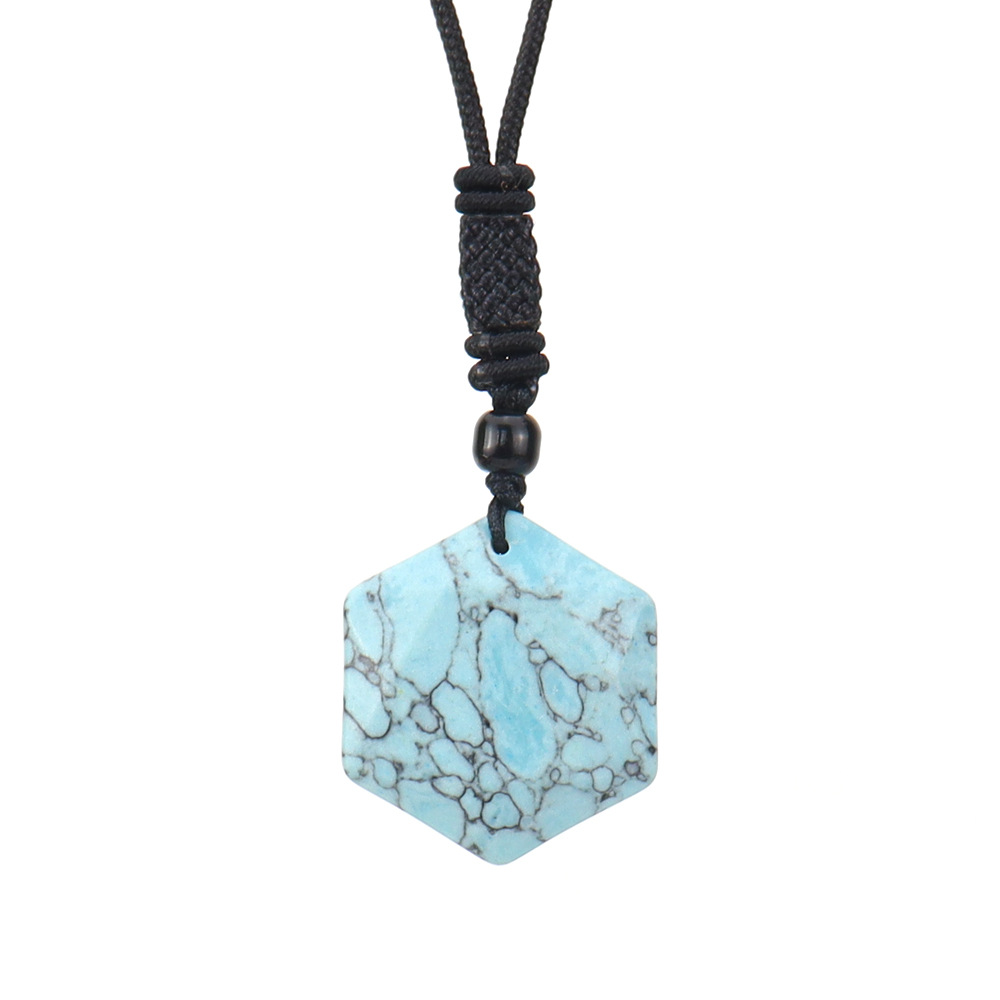 Fashion Hexagram Crystal Plating Pendant Necklace 1 Piece