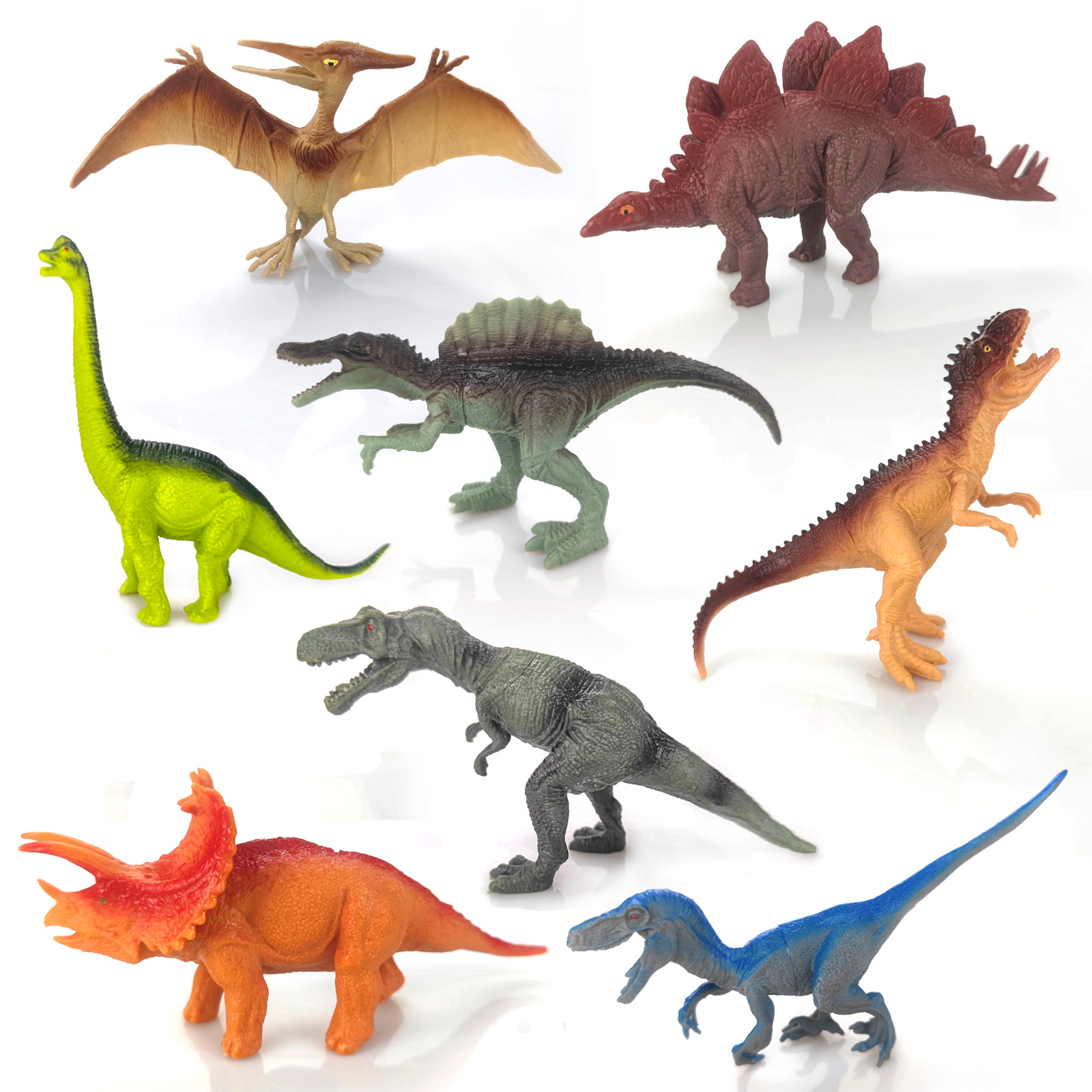 亚马逊侏罗纪霸王龙剑龙雷龙三角龙恐龙仿真玩具模型摆件教具认知