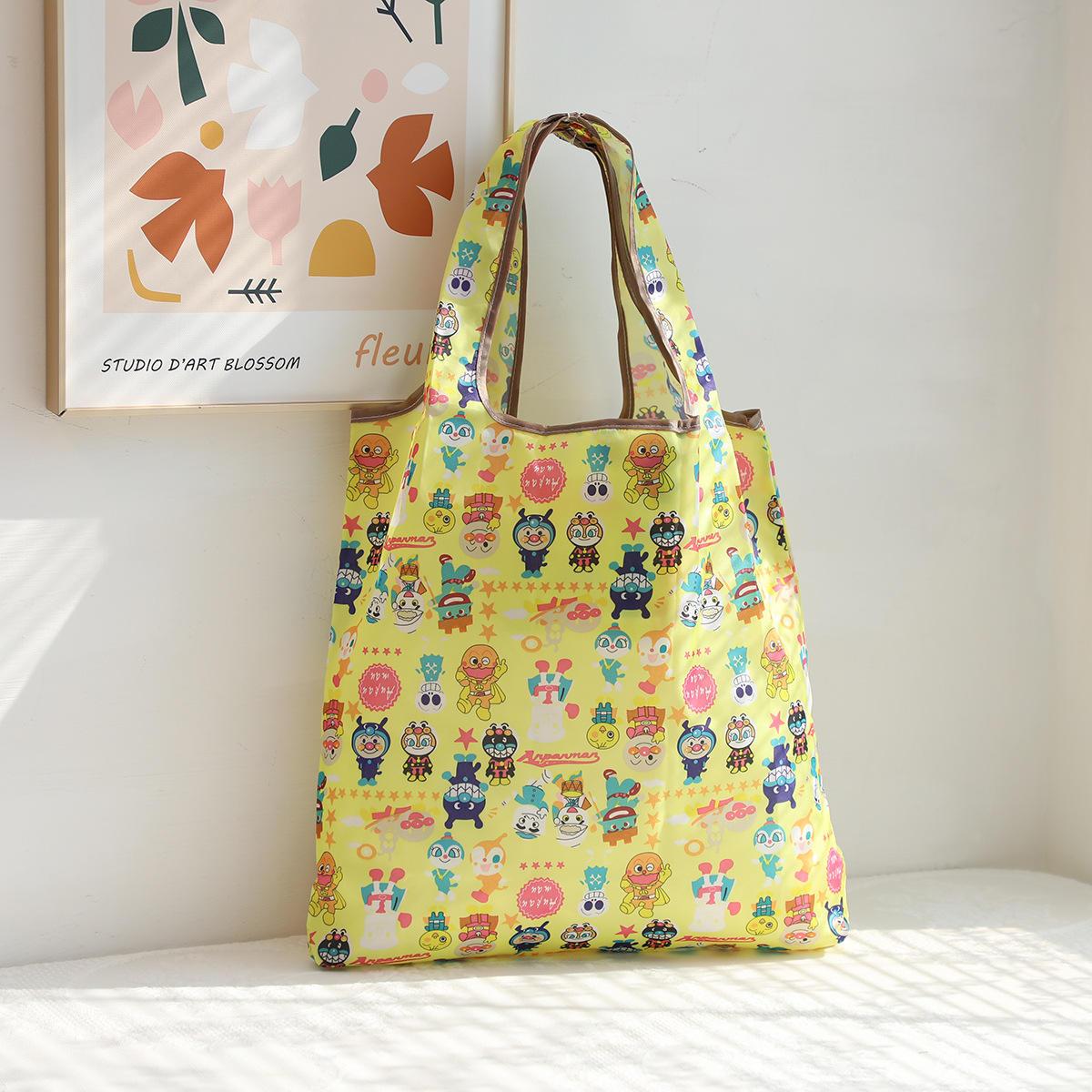 Dibujos animados lindo coolomi gran capacidad bolsa de protección del medio ambiente portátil plegable supermercado bolsa de compras bolsa de tela ligera bolsa de hombro