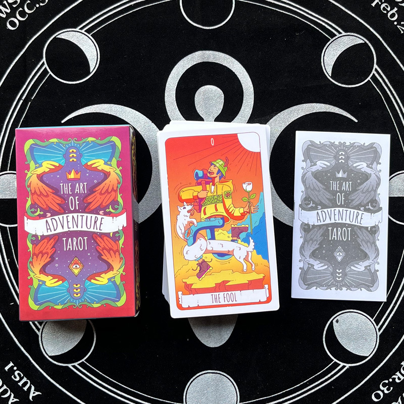 Tarocchi in versione inglese di grandi dimensioni (7*12 cm) con istruzioni cartacee e carte oracolari._voghion.com