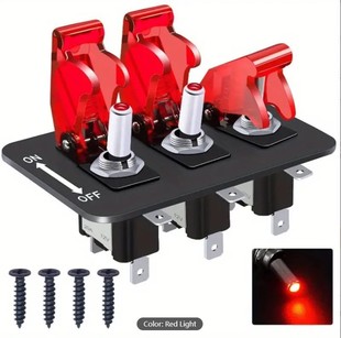 Yacht racing modified Universal 3-position button panel combination Switch toggle switch with LED light waterproof 12-24V