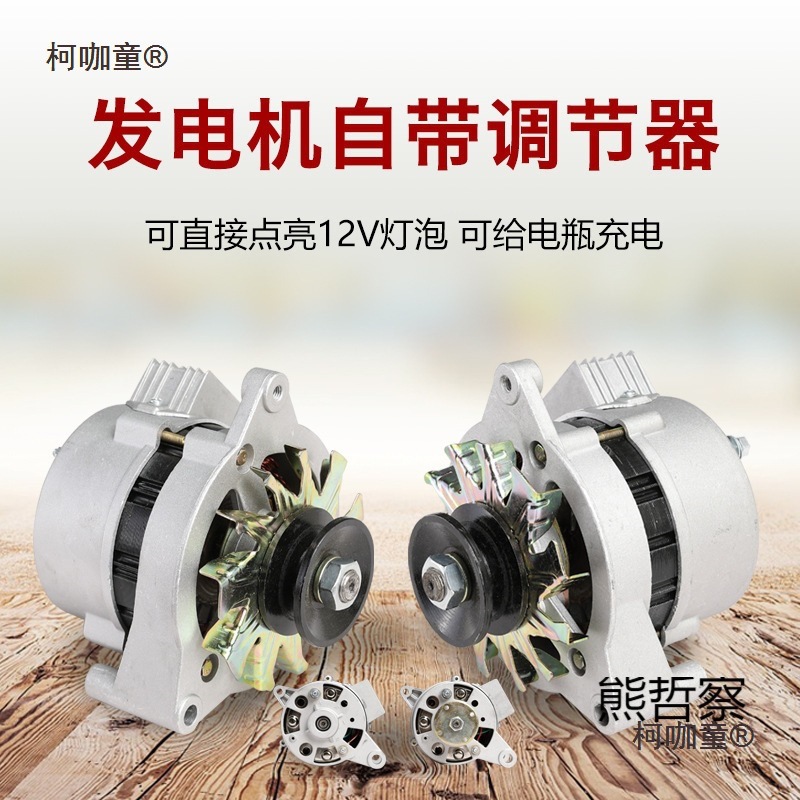 用车莱动拖拉机五征时风三轮车12V14V永磁直流恒压发电机交麦太保