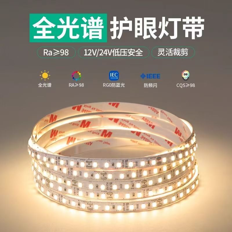 98 高演色性 LED フルスペクトル目の保護ランプ、ちらつきのないリビングルームと寝室の天井照明 24V 低電圧ランプ|undefined