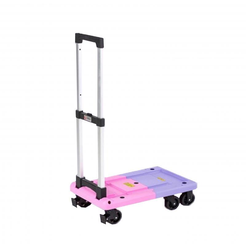 5YA1平板拉貨拖車摺疊便攜小推車家用手拉車購物車買菜大號靜音