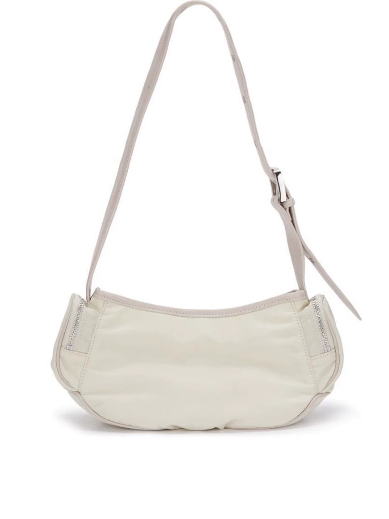 Сумка через плечо (one-shoulder), в южнокорейском стиле, компактная 29×8×15 см, чёрная или бежевая