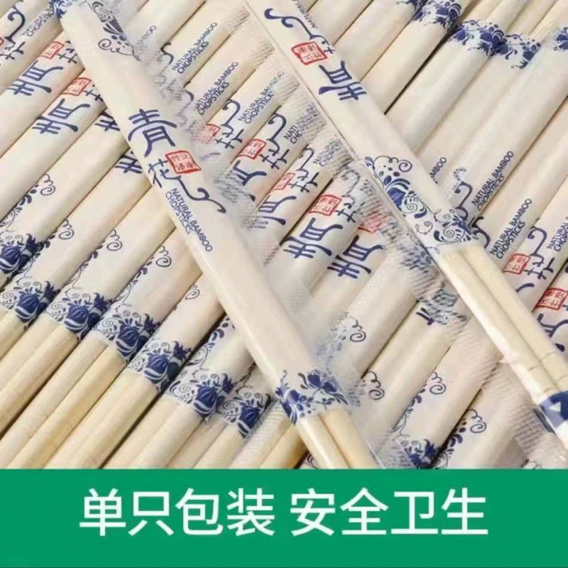 Одноразовые палочки для еды на вынос, дешевые, для гостиниц и свадебных банкетов, блюдо «сине-белая фарфор», индивидуальная упаковка