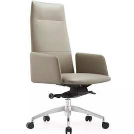 意式老板椅家用定型棉椅办公主播旋转椅子跨境接待椅皮质转椅