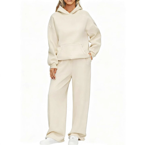 Women's Casual Sport Hoodie Pants Wide Leg Pants Set