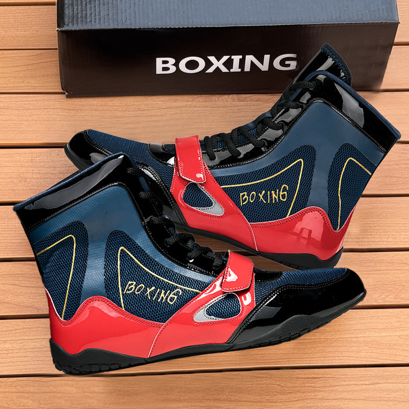 Professional boxing shoes for men, high-top combat shoes, martial arts competition training shoes, wrestling shoes, fitness Muay Thai Sanda shoes Professional boxing shoes for men, high-top combat shoes, martial arts competition training shoes, wrestling shoes, fitness Muay Thai Sanda shoes