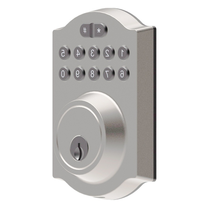 Cerradura Inteligente para Puerta Principal Estilo Americano con Teclado Electrónico de Contraseña, Cerradura Auxiliar, Fabricante, Apertura y Cierre Automático de Puerta Transfronterizo