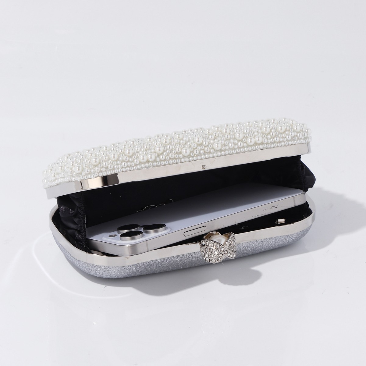 Cross-Border Hot Sale Vintage Pearl Evening Bag, New Beaded Clutch For Cheongsam, Party & Formal Occasions - Thumbnail 4