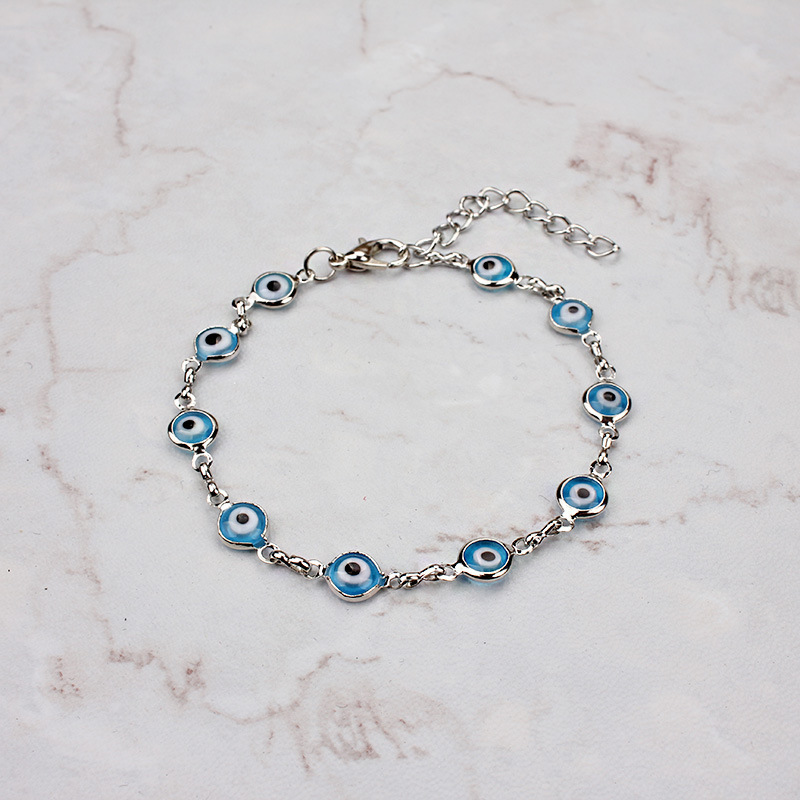 4g Weight Bracelets Classification 1 Piece Quantity Daily Occasion Alloy Material 1 Piece Fashion Devil's Eye Alloy Enamel Women's Bracelets