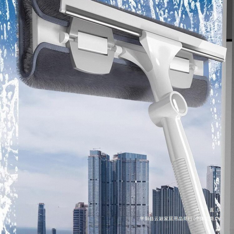 2025 New Glass Cleaning Household Double-Sided Wiper High-Rise Window Cleaning Tool Set Wiper Blade