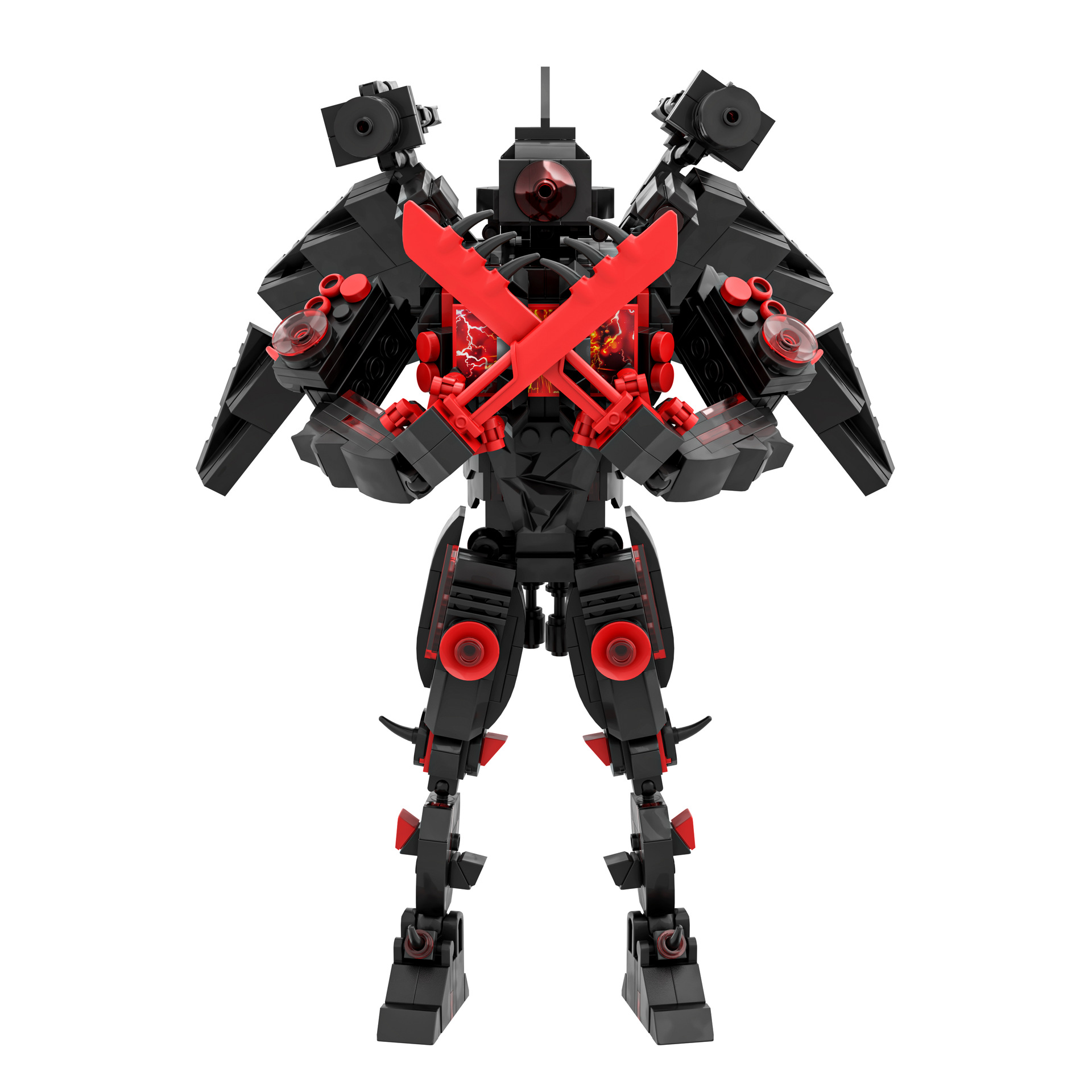 Maze Wu MOC inodoro gran guerra Monitor bloques de construcción pequeñas partículas Super monitor montado Mesa columpio Juguetes