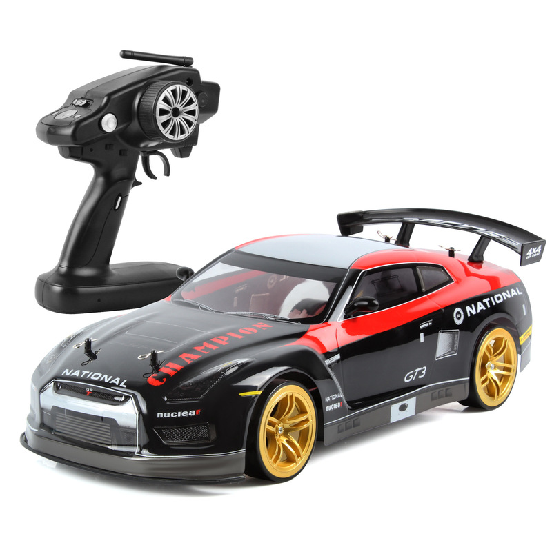 ホットセール 1:10 高速リモートコントロール四輪駆動レーシングカー 2.4 グラムドリフトライト付き 40-70KM/H フラットランニングおもちゃの車|undefined