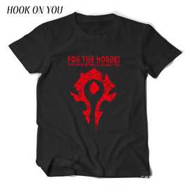 跨境秋冬季魔兽WOW男士短袖T恤 青少年学生衣服潮