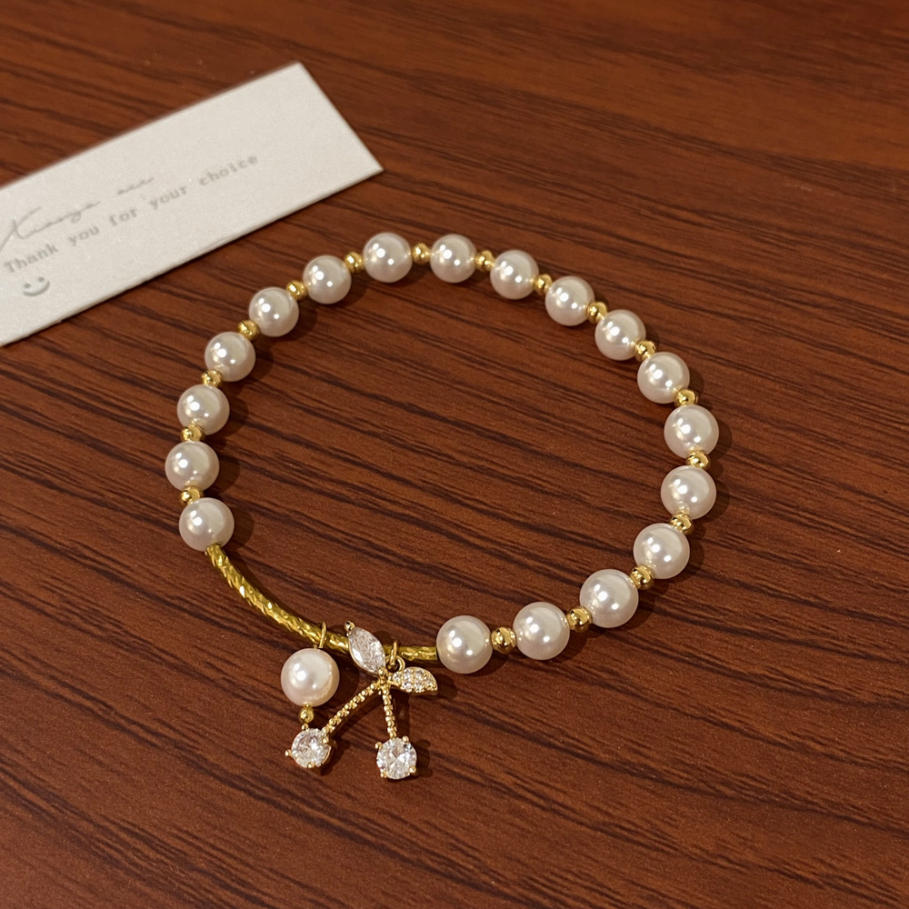 Modern Style Bear Flower Zircon Artificial Pearl Wholesale Bracelets display picture 2