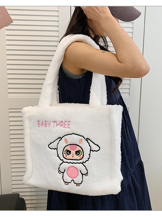 Transfronterizo al por mayor de las mujeres de la felpa coolomitot bolsa de mensajero bolsa de maquillaje lindo perro Yugui ins bolso