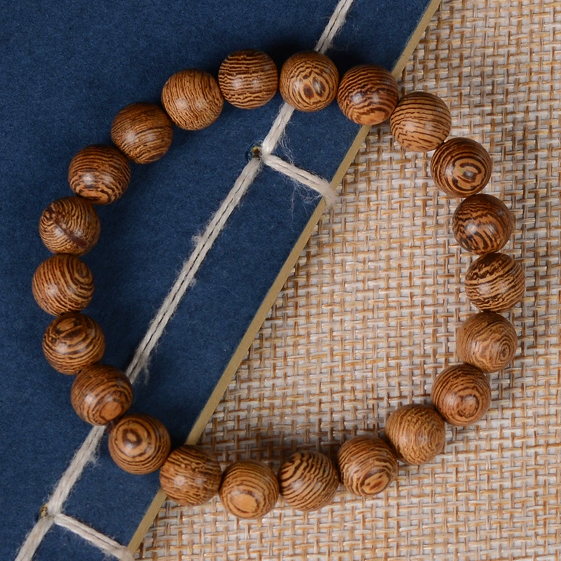 Rosary wooden bracelet, round walnut beads, sizes 6–15 mm, 108‑bead and bracelet options