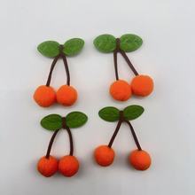 厂家直销红樱桃叶子对对球杨梅球高弹球毛球2cm高弹对对球diy配件