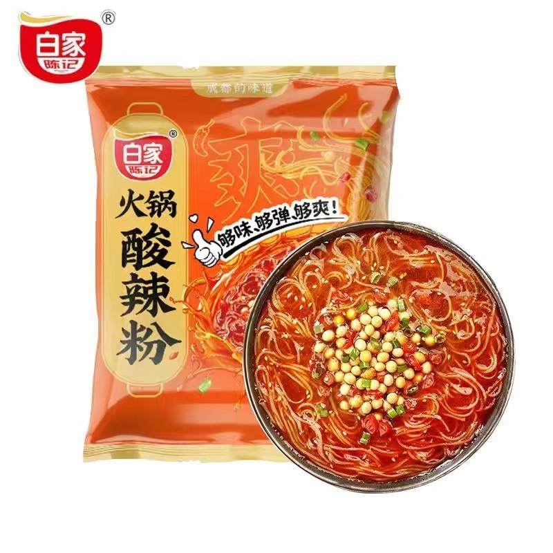 Baijia Chenji Chongqing Sour and Spicy Noodles, whole box 85g*24 bags, sweet potato starch noodle instant noodles