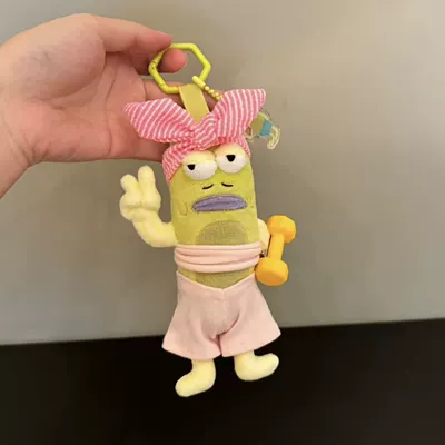 Pluş açarlıqlar, Toy Funny Dumb Fish - yoga-pants-pink-headscarf-biye-fish-small-pendant-genuine-authorization