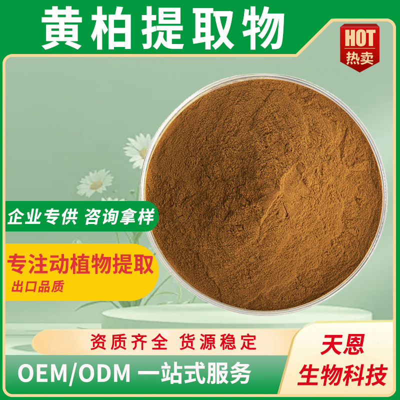 黄柏提取物30:1 黄柏粉 水溶性好 盐酸小檗碱黄连素 现货质量保证