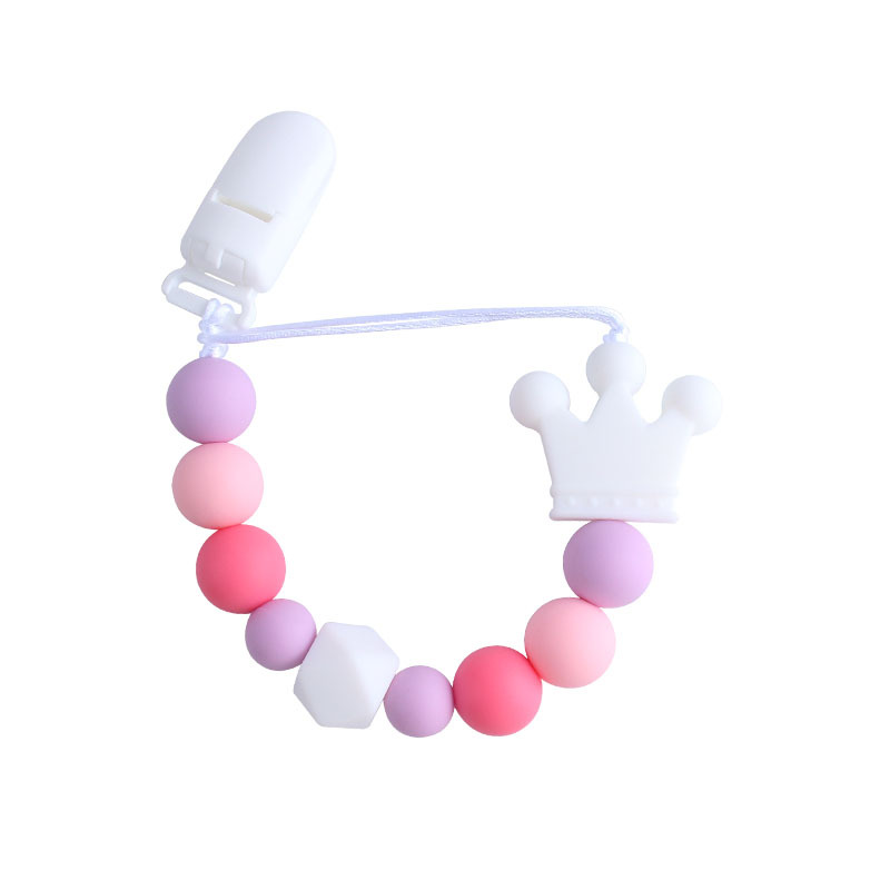 Suministros para bebés Cadena de chupete de silicona mordedor para bebés cadena anti-caída Amazon Comercio exterior nueva cadena anti-perdida