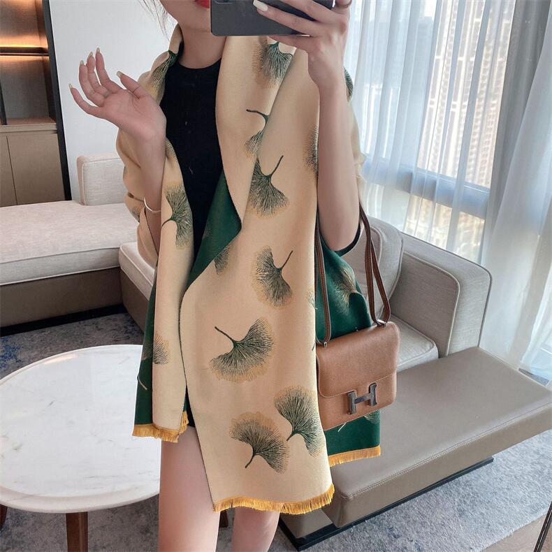 380g Weight Scarf Classification Holiday, Daily Occasion Imitation cashmere, Polyester Material Color Block Pattern Winter Season Women's Gender Sweet Style Women's Sweet Color Block Imitation Cashmere Polyester Scarf 1