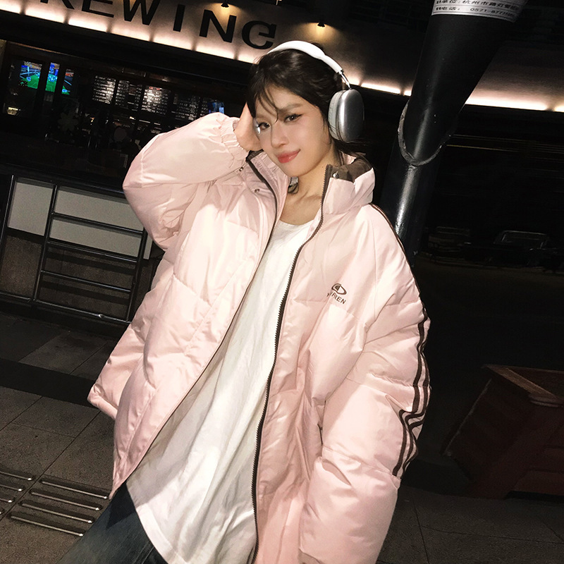 ダウンコートショート 2025 新しい厚みのあるオーバーサイズ学生女性の綿の服ルーズ綿のジャケット冬のジャケットトレンディな|undefined