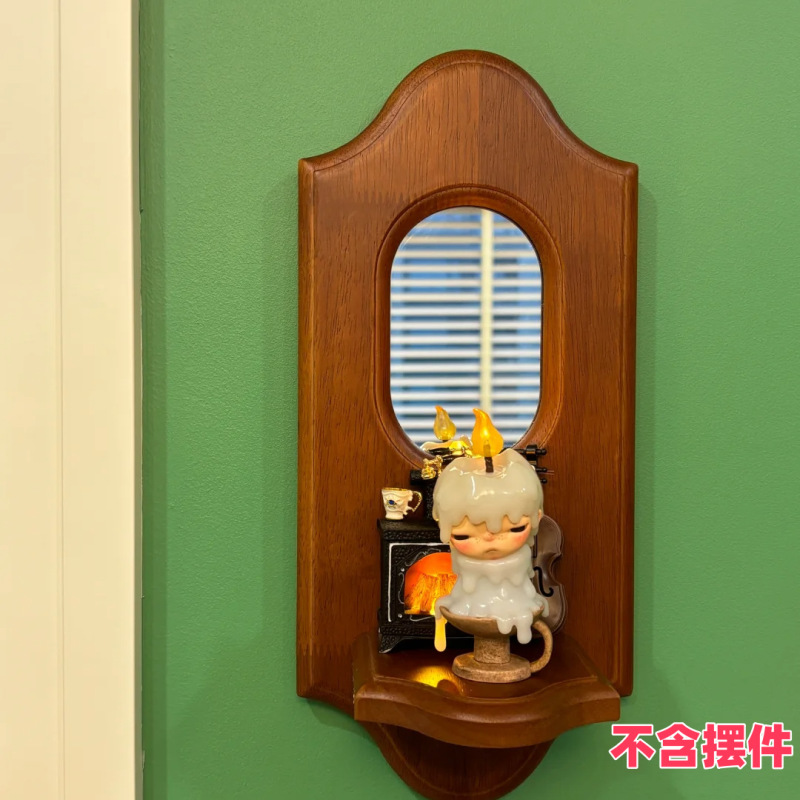 星星人灯实木感应灯壁灯磁吸盲盒发光置物架小夜灯壁饰挂件墙饰|undefined