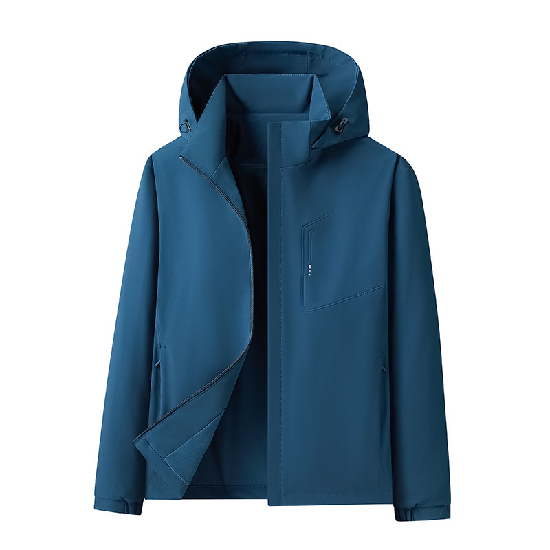 Bone Bird Same Style High-Quality Men's Hooded Softshell Jacket 2026 Autumn Outdoor Mountaineering Jacket Coat