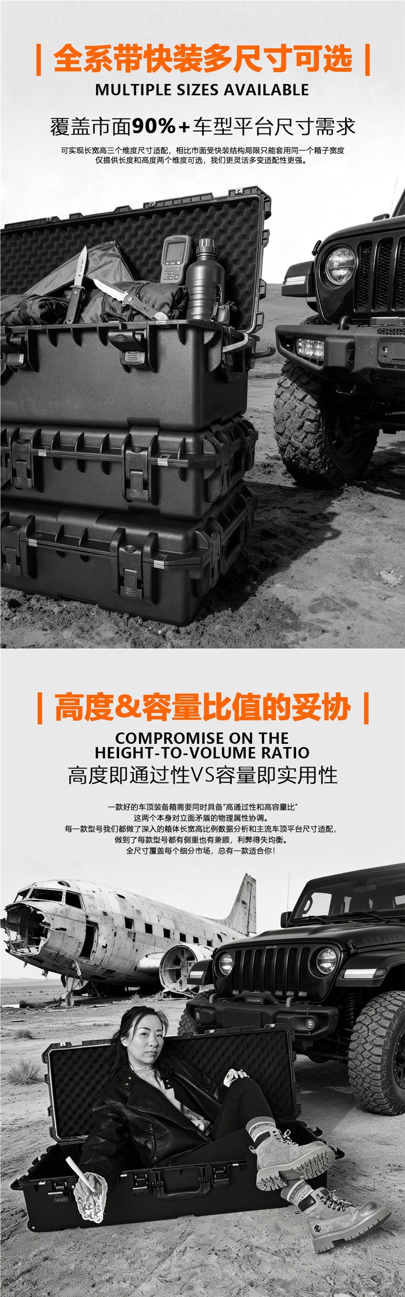 Essential car roof luggage box, vehicle storage box, universal waterproof, shockproof, and dustproof box for off-road SUVs