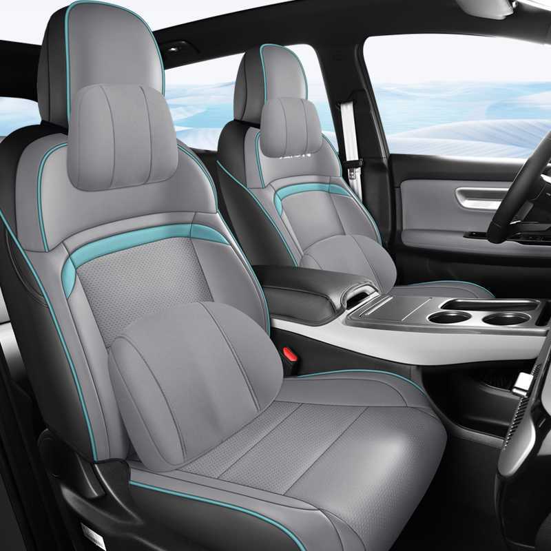 Universal – Modelə uyğun (Original) oturacaq örtükləri for GAC Aion - gray-black-memory-foam-edition-note-car-model-year-rear-row-half-cover