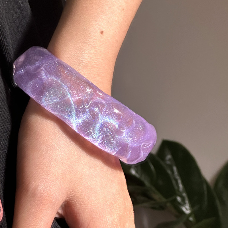 60g Weight Bangle Classification Vintage Style Classic Style Irregular Geometric Resin Bangles Wholesale