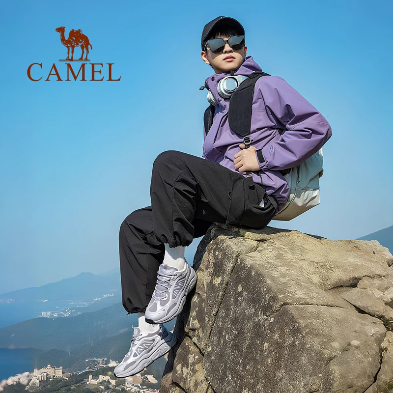 骆驼户外休闲鞋2025秋季新款男鞋厚底老爹鞋增高透气登山徒步鞋女