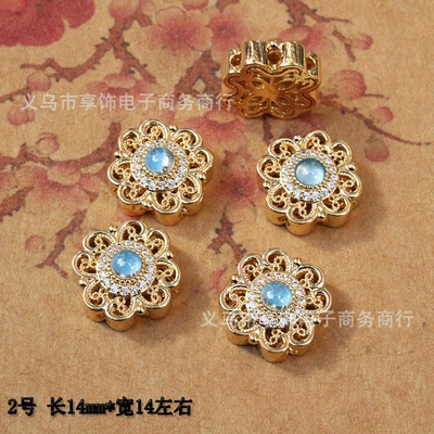 14K Micro Zircon Sea Zərgərlik ara hissələri - no-2-2172-one