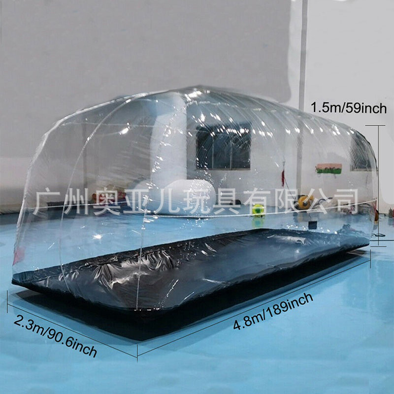 Coche inflable al aire libre carpa de estacionamiento transparente exposición actividad cubierta de coche reparación de belleza pintura en aerosol a prueba de polvo fabricante de dormitorio
