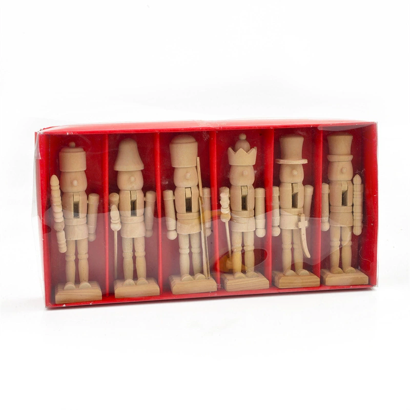 12 см белый деревянный орехокол для раскрашивания своими руками, игрушка-кукла SB58166, модное деревянное украшение для дома