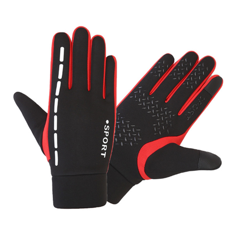 Guantes cálidos, ciclismo de otoño e invierno, hombres y mujeres, deportes al aire libre más guantes de pantalla táctil de motocicleta a prueba de frío y agua de terciopelo image 7