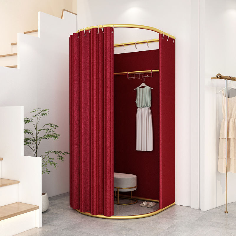 Cortina de vestuario portátil plegable simple para vestuario de vestuario móvil temporal del centro comercial