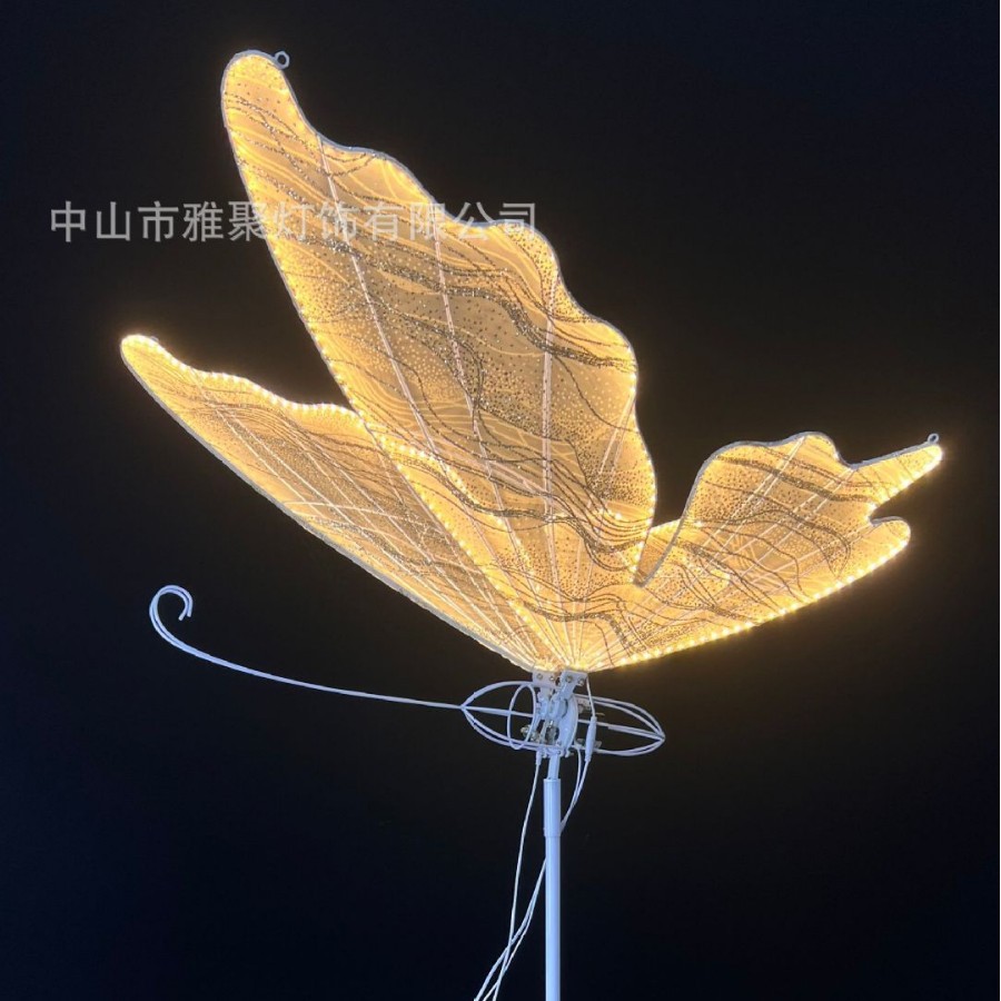 Props de boda luminoso eléctrico mariposa alas escenario decoración colgante techo guía de boda decoración decoración