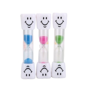 3-Minute Smiling Face Hourglass Children's Day Brushing Teeth Small Hourglass Timer Creative Time Timer Funnel Small Gift
