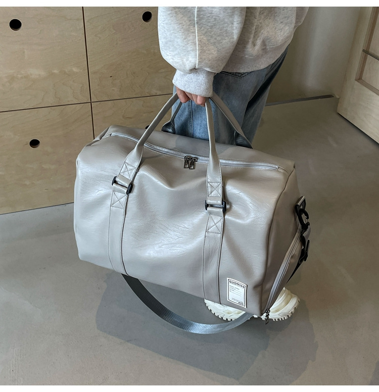 Men's high-end travel bag, large-capacity sports and fitness bag, women's leather travel clothes, luggage bag for men undefined