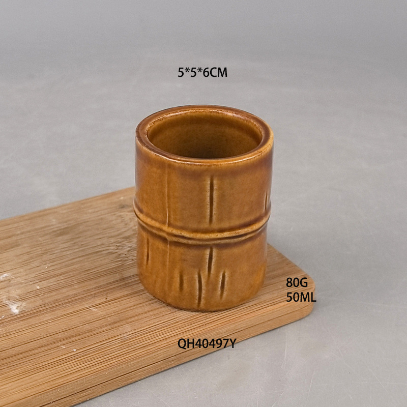 Taza de bar TikiMug transfronteriza Taza de bambú grande de cerámica Taza de cóctel pequeña Mermaid Ticki