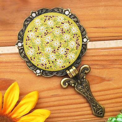 Bordado DIY hecho a mano espejo cosmético paquete material Suzhou bordado escuela regalo tela producción creativa mano laminado espejo