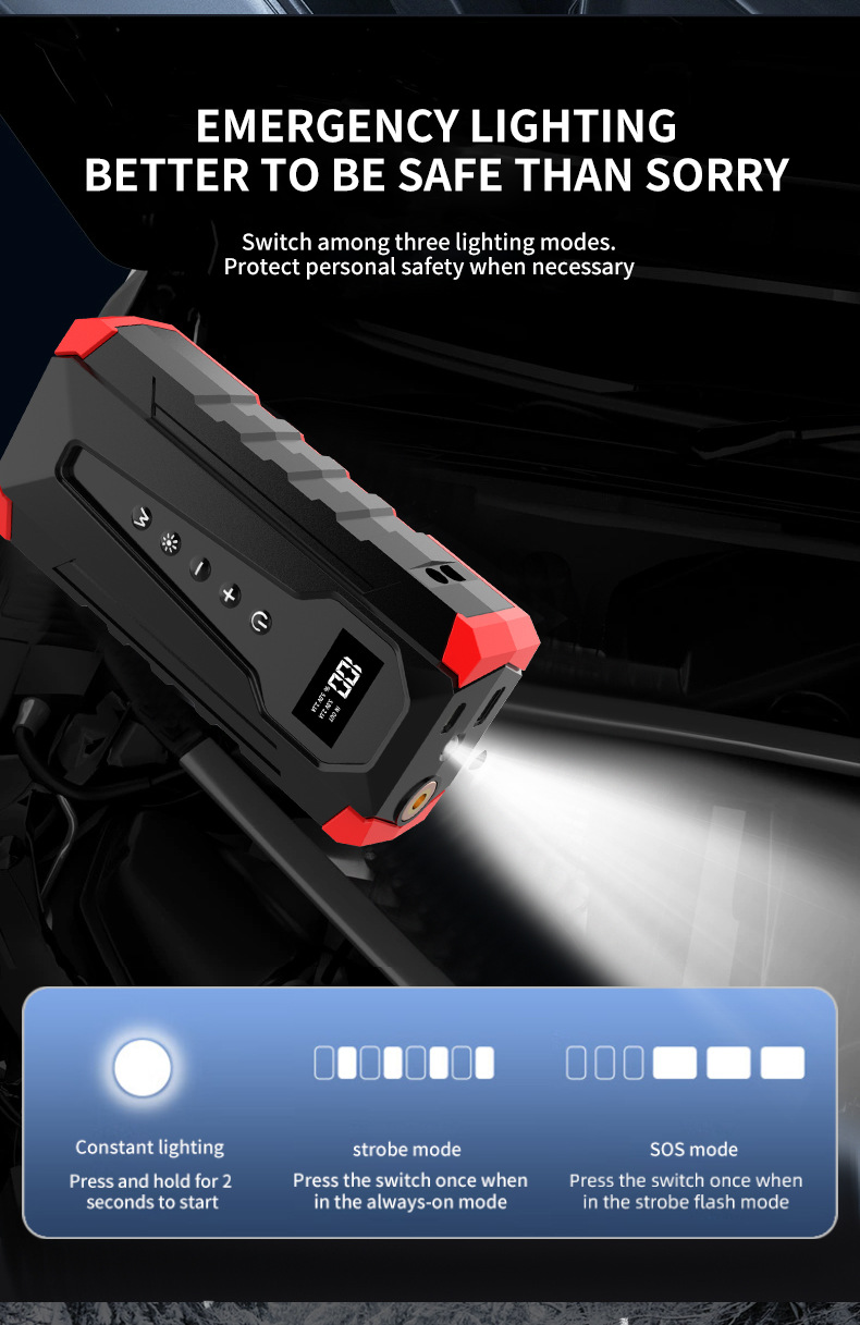 Foreign trade car air pump all-in-one machine emergency start power supply 12 portable car electric car jump starter