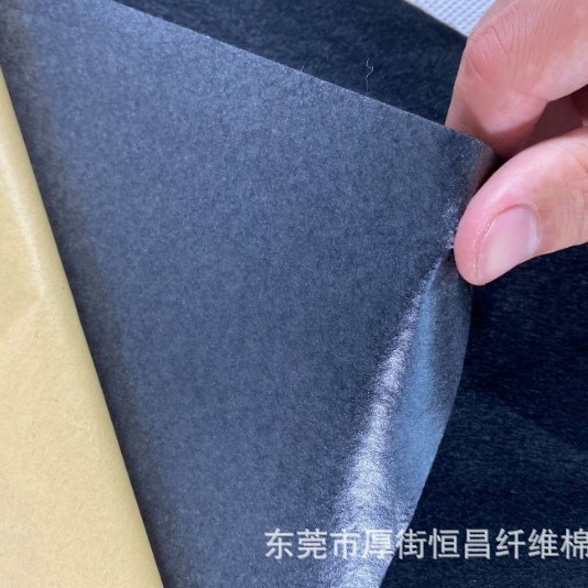 阻燃黑色碳纤维贴面预氧丝阻燃布防火毡广泛应用自带背胶一撕即贴