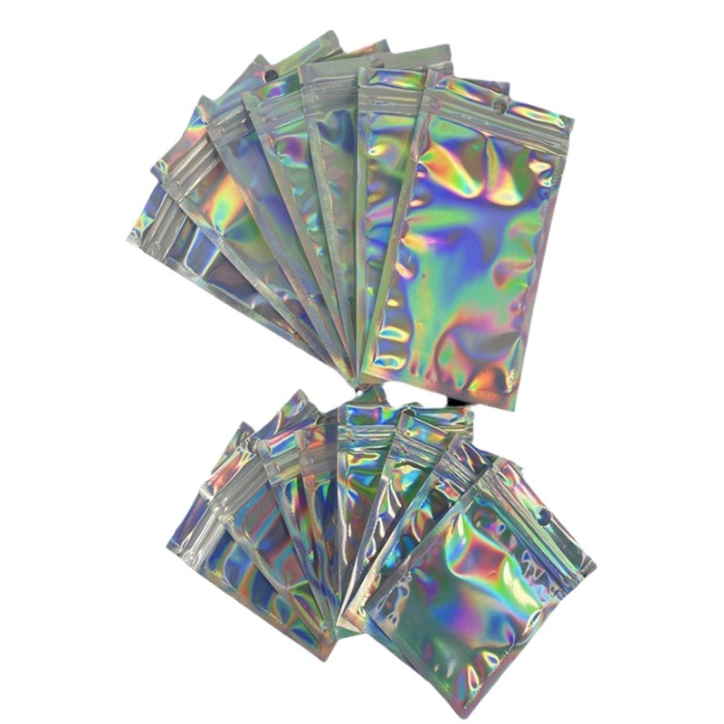 Joyería bolsa ziplock láser yin y yang bolsa de hueso tarjeta flash bolsa de embalaje de la cáscara del teléfono móvil bolsa de artes de pesca bolsa universal